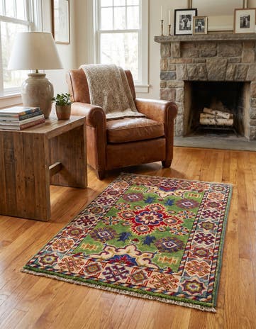 2' x 3' Hand Knotted Kazak Rug