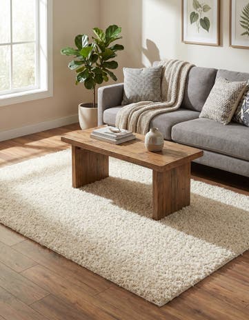 4' x 6' Comfort Solid Shag Rug