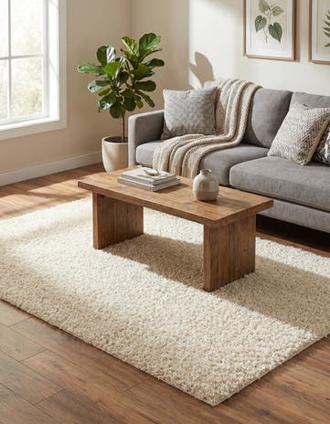 4' x 6' Comfort Solid Shag Rug