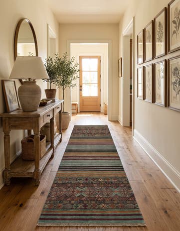 2' 9 x 8' 6 Hand Knotted Kazak Runner Rug