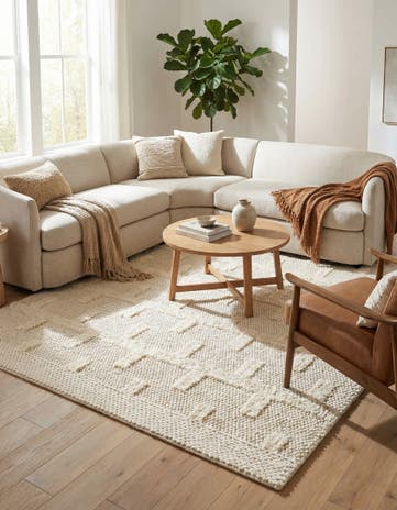 6' 1 x 9' Hand Woven Lana New Zealand Wool Rug