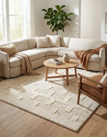 6' 1 x 9' Hand Woven Lana New Zealand Wool Rug