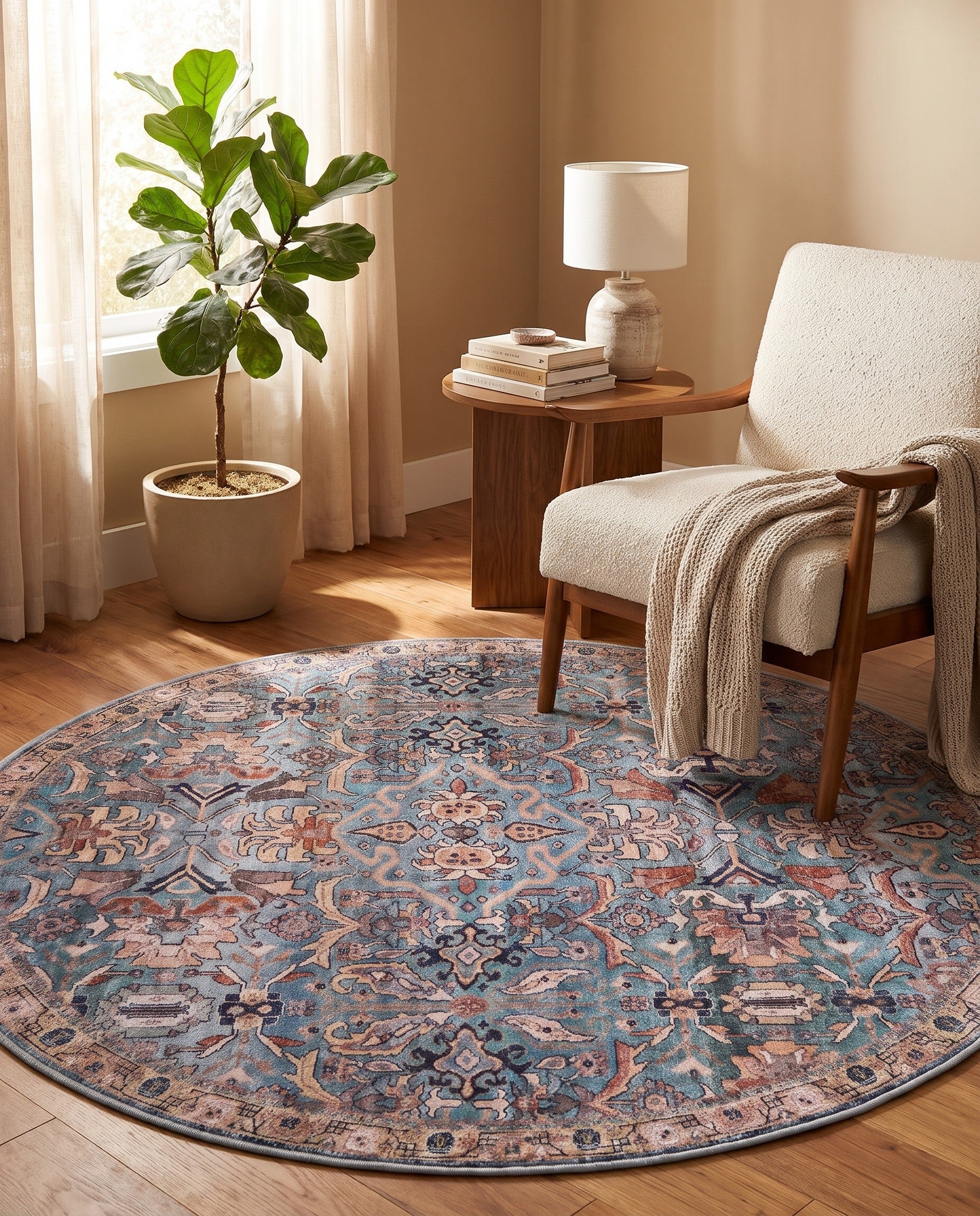 185cm x 185cm Nostalgia Tapis Rond