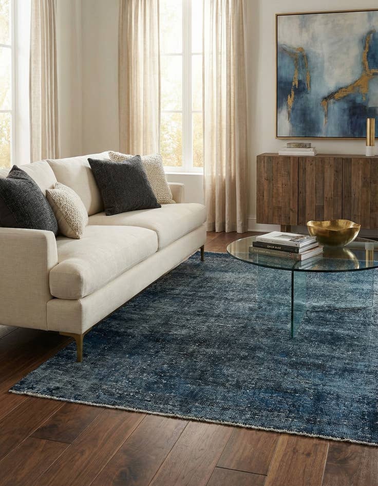 Detail image of 4' 10 x 5' 10 Hand Knotted Ultra Vintage Persian Wool Rug