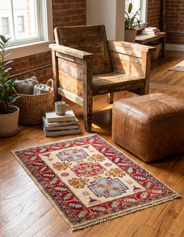 2' x 2' 11 Hand Knotted Kazak Rug