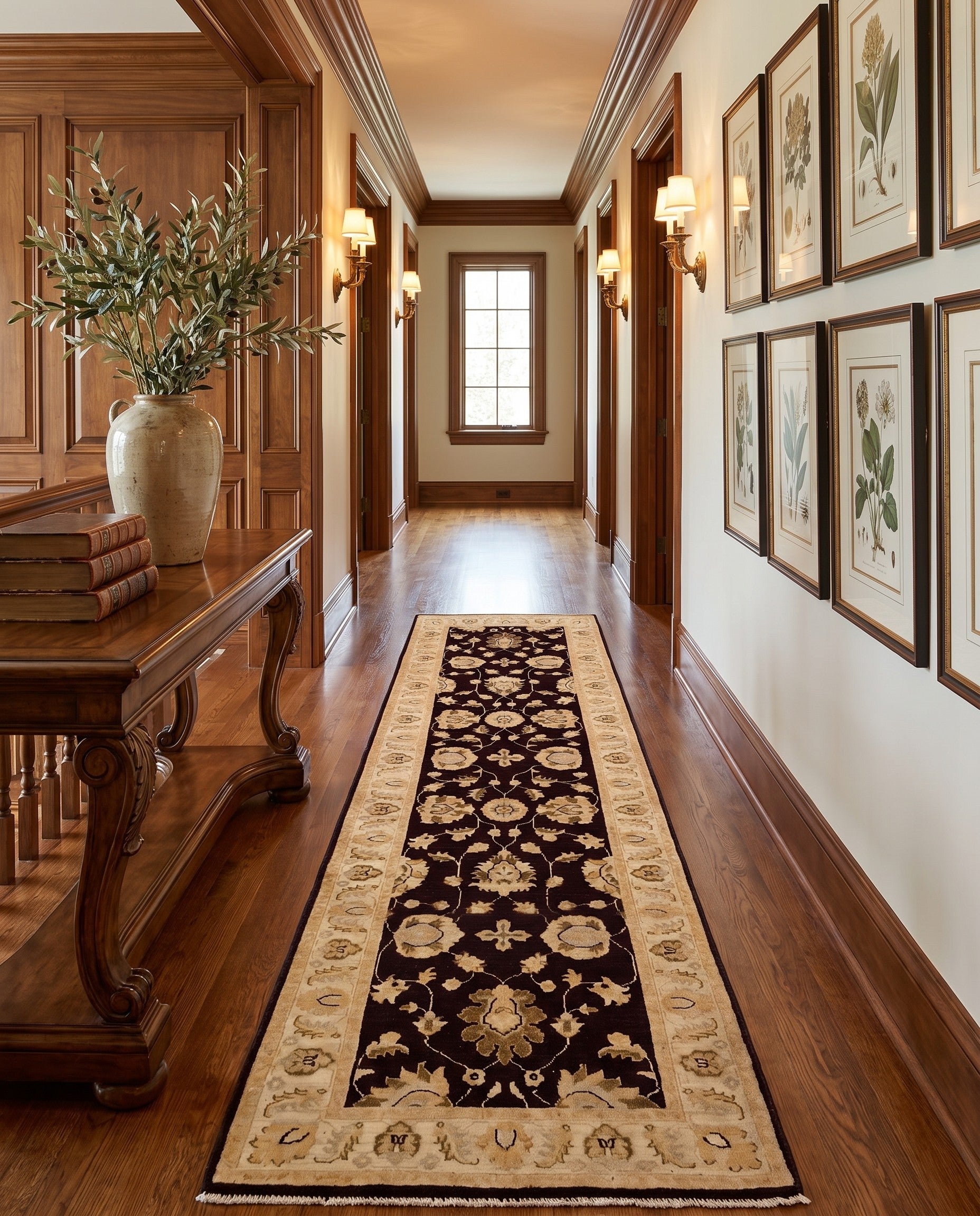 2' 9 x 9' 6 Hand Knotted Peshawar Ziegler Runner Rug
