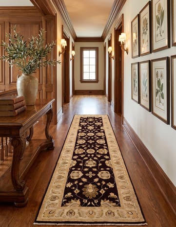 2' 9 x 9' 6 Hand Knotted Peshawar Ziegler Runner Rug