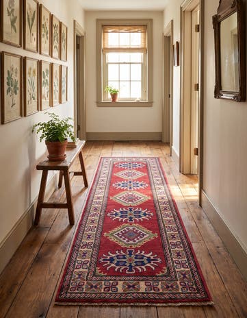 2' x 6' 2 Hand Knotted Kazak Runner Rug