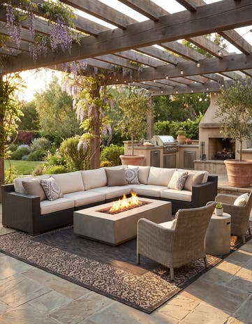 Charcoal Gray Easy-Clean Border Indoor / Outdoor Square Rug