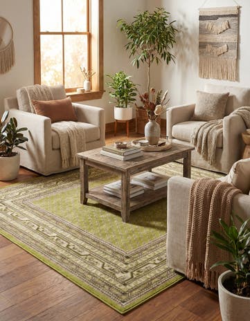 Green SoHo Square Rug