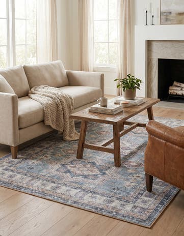 6' 1 x 9' Washable Timeless Rug