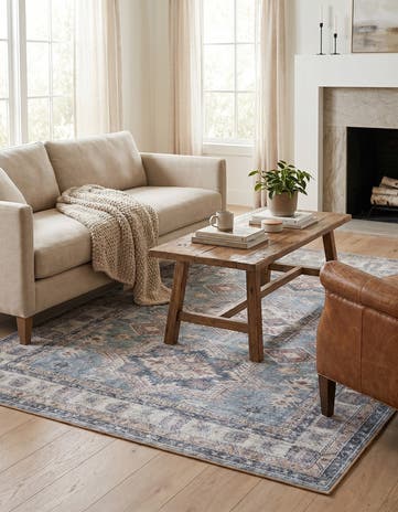 6' 1 x 9' Washable Timeless Rug
