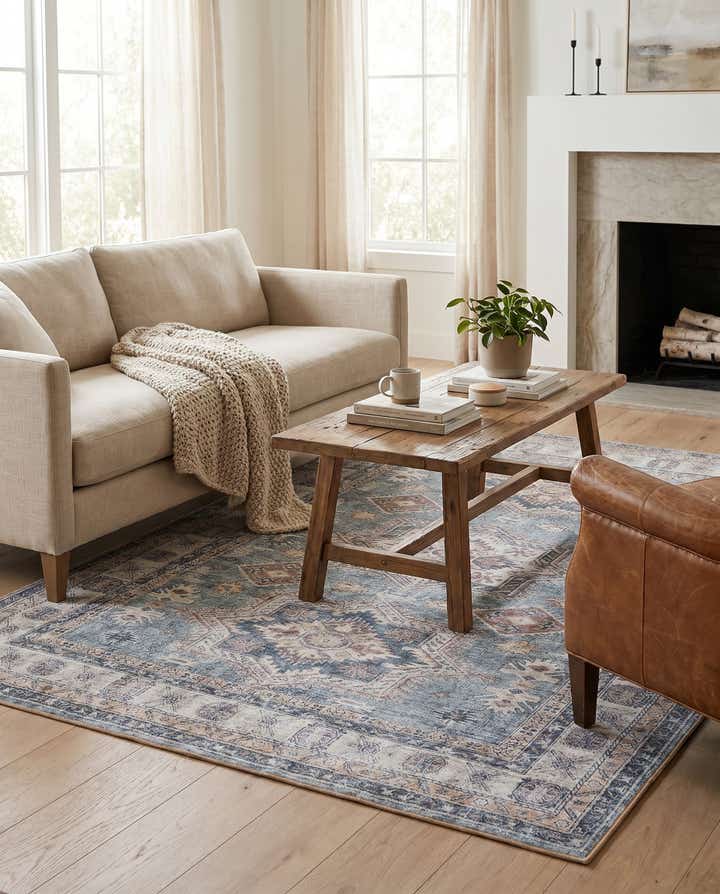 6' 1 x 9' Washable Timeless Rug