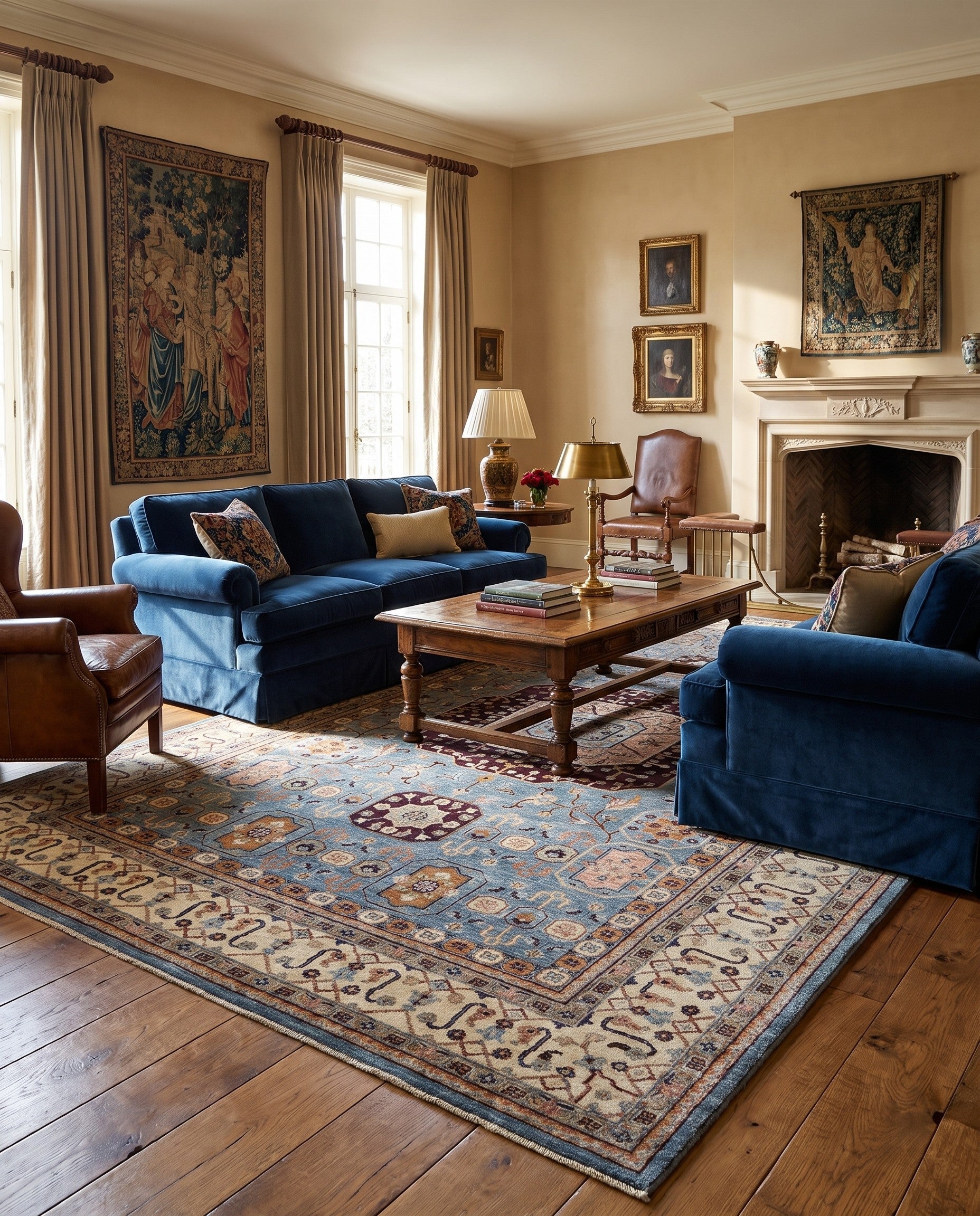 6' 5 x 10' Hand Knotted Mamluk Ziegler Rug