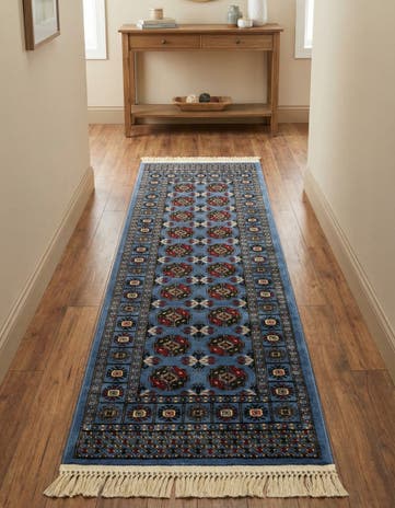 Blue Bokhara Runner Rug