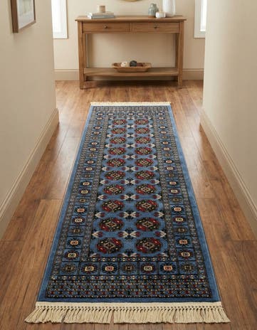 Blue Bokhara Runner Rug