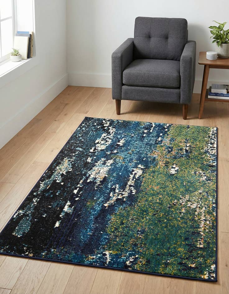 Detail image of 3' 3 x 5' 3 Washable Hyacinth Rug