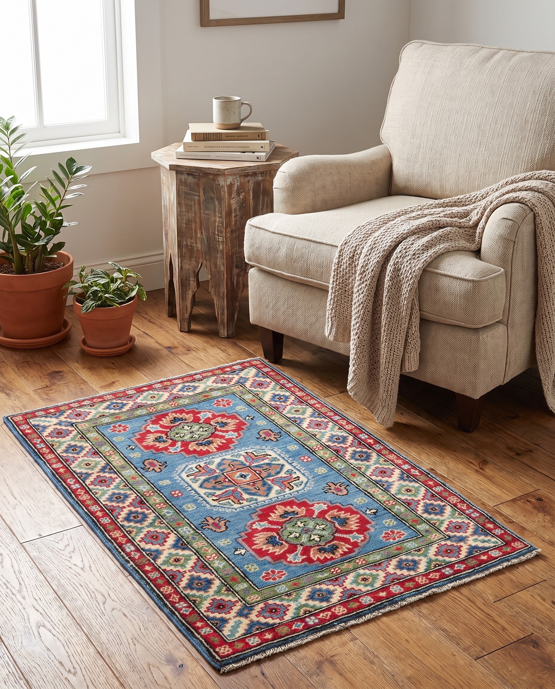 2' 9 x 4' 2 Hand Knotted Kazak Rug