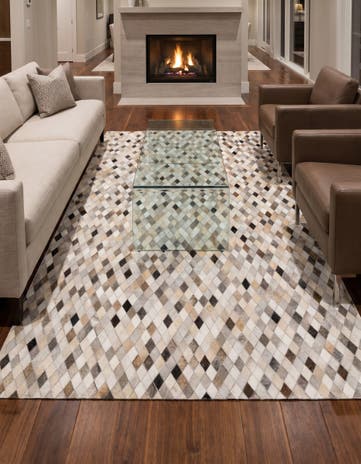 5' 8 x 7' 10 Cowhide Stocks Rug