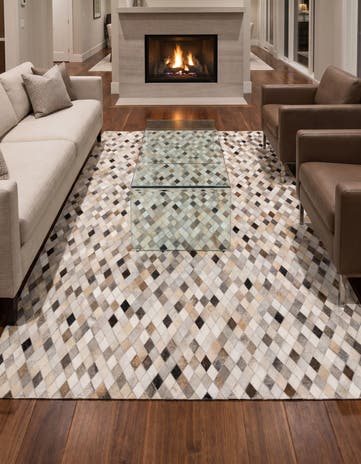 5' 8 x 7' 10 Cowhide Stocks Rug