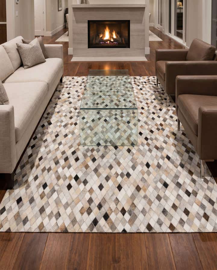 5' 8 x 7' 10 Cowhide Stocks Rug