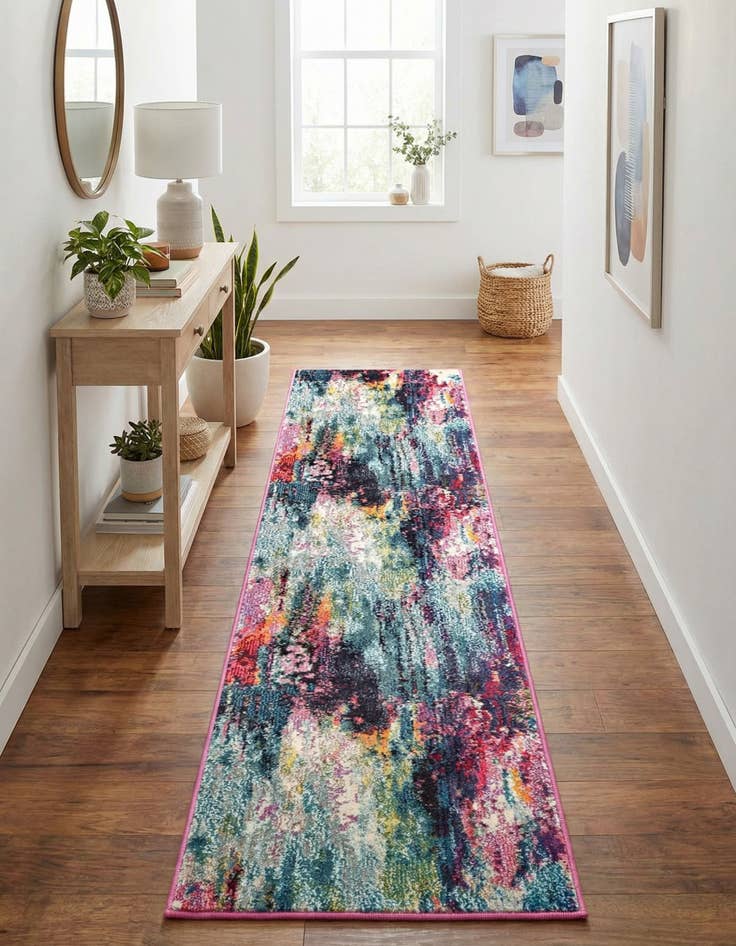 Detail image of 2' x 8' Washable Theia Runner Rug