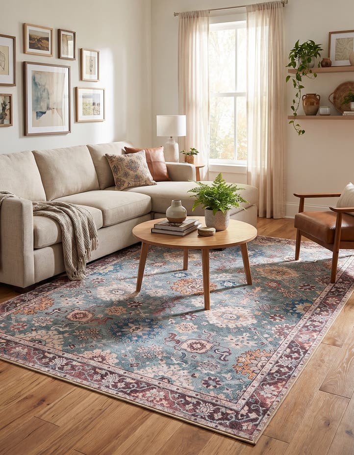 6' 1 x 9' Washable Timeless Rug