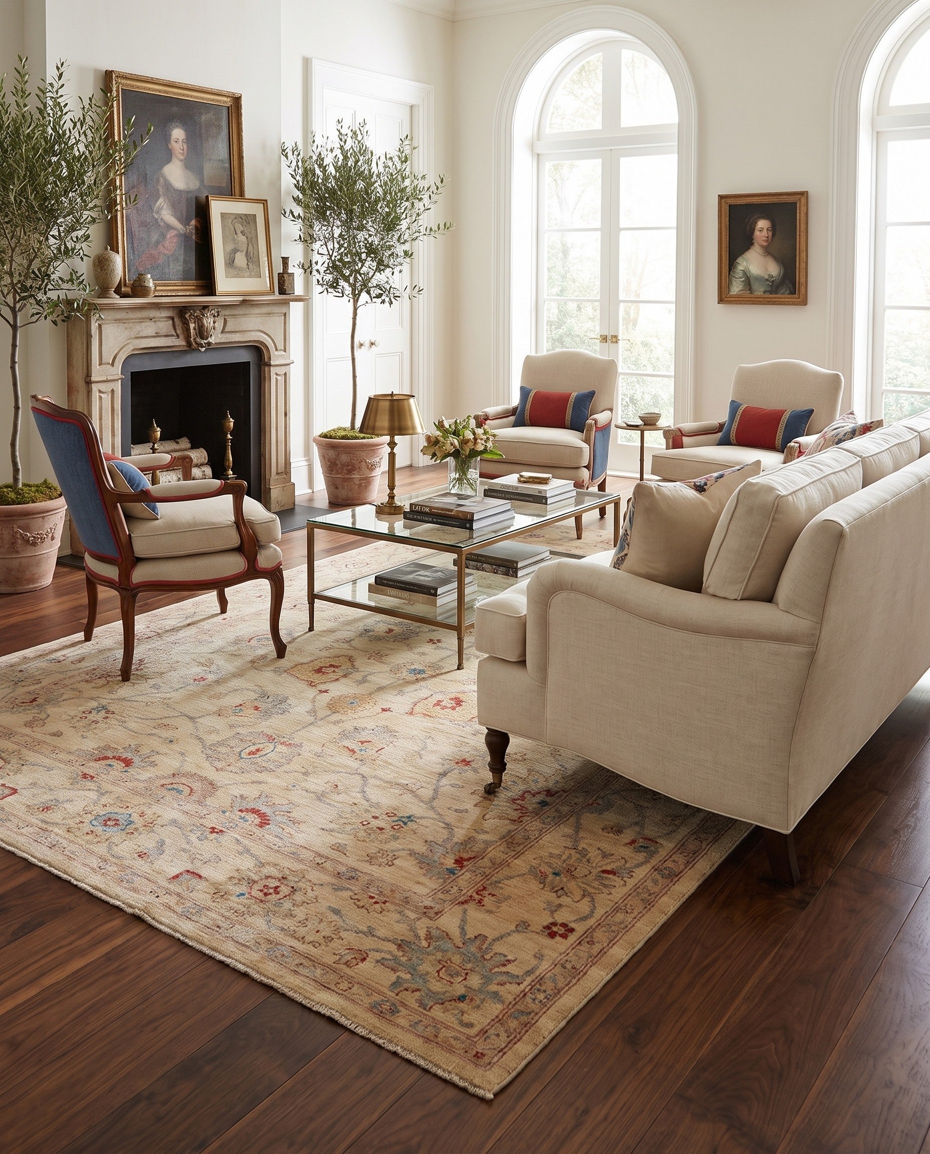 6' 4 x 9' 10 Hand Knotted Ziegler Rug