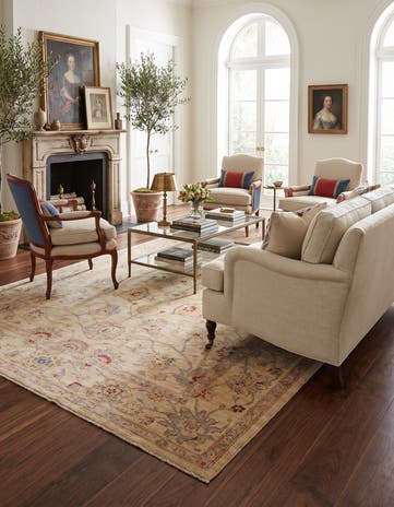 6' 4 x 9' 10 Hand Knotted Ziegler Rug