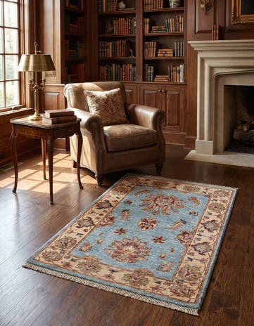 2' 1 x 2' 11 Hand Knotted Ziegler Rug