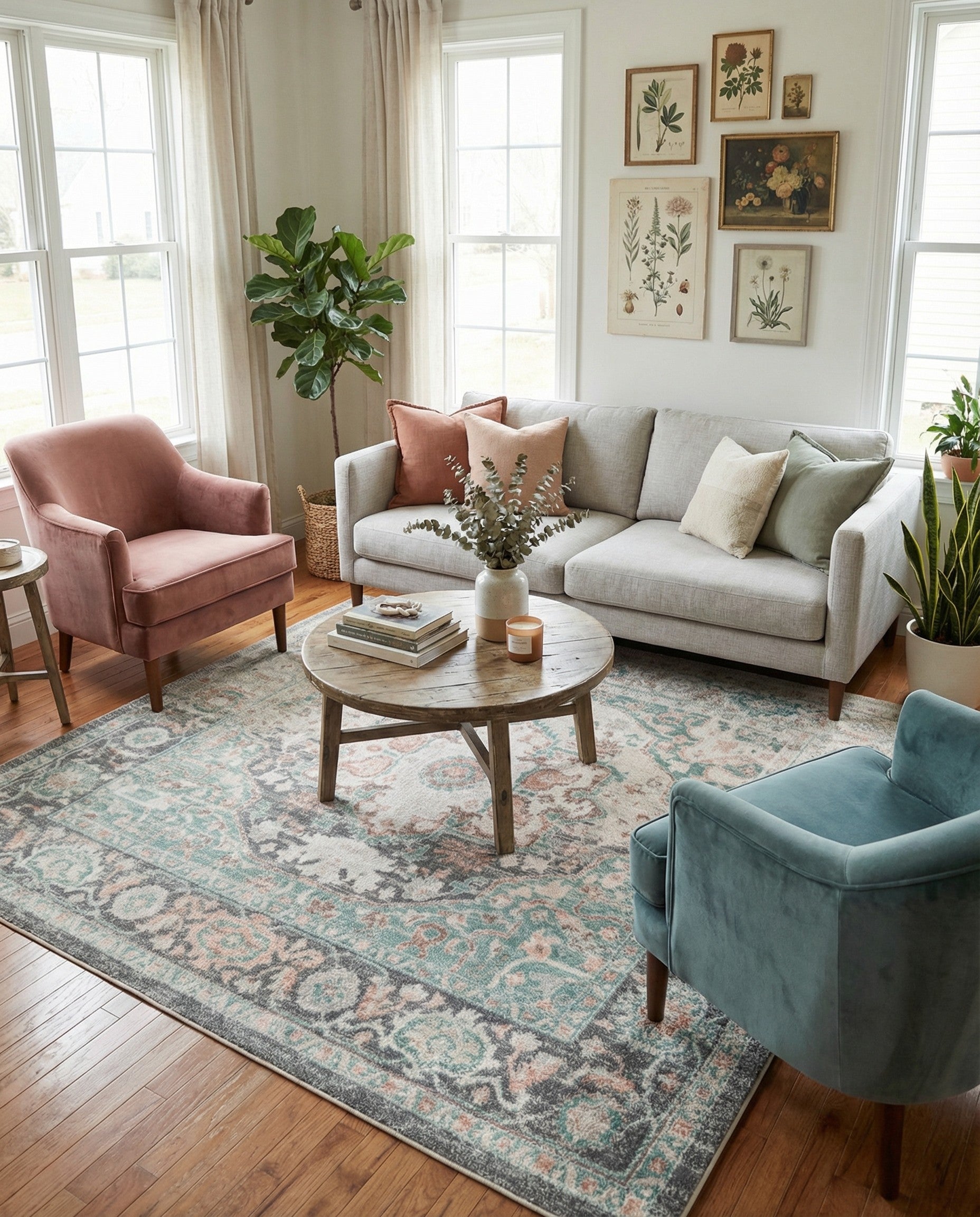 8' x 8' Madeline Vintage Square Rug