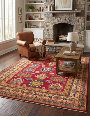 5' 2 x 6' 11 Hand Knotted Kazak Rug