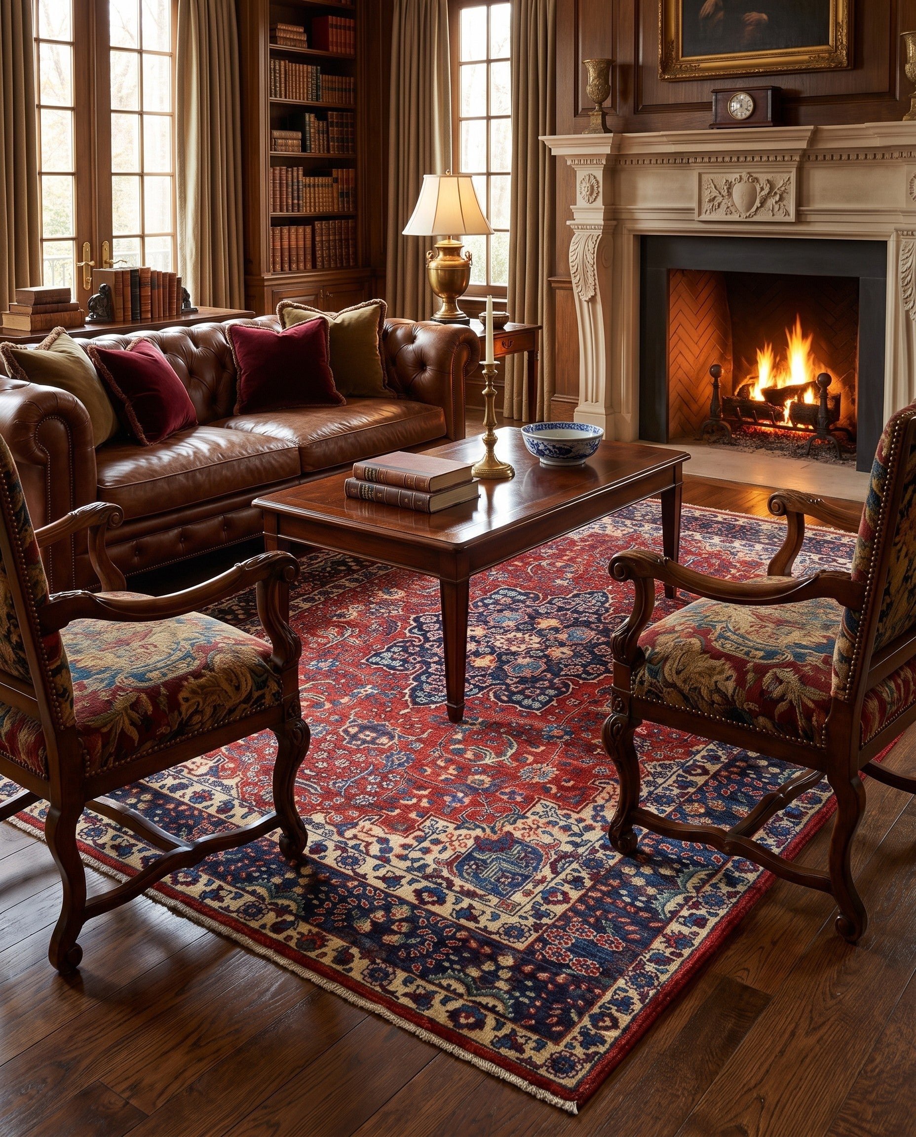 5' 7 x 7' 10 Hand Knotted Heriz Rug