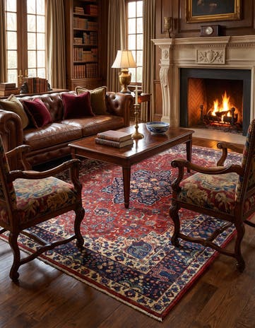 5' 7 x 7' 10 Hand Knotted Heriz Rug