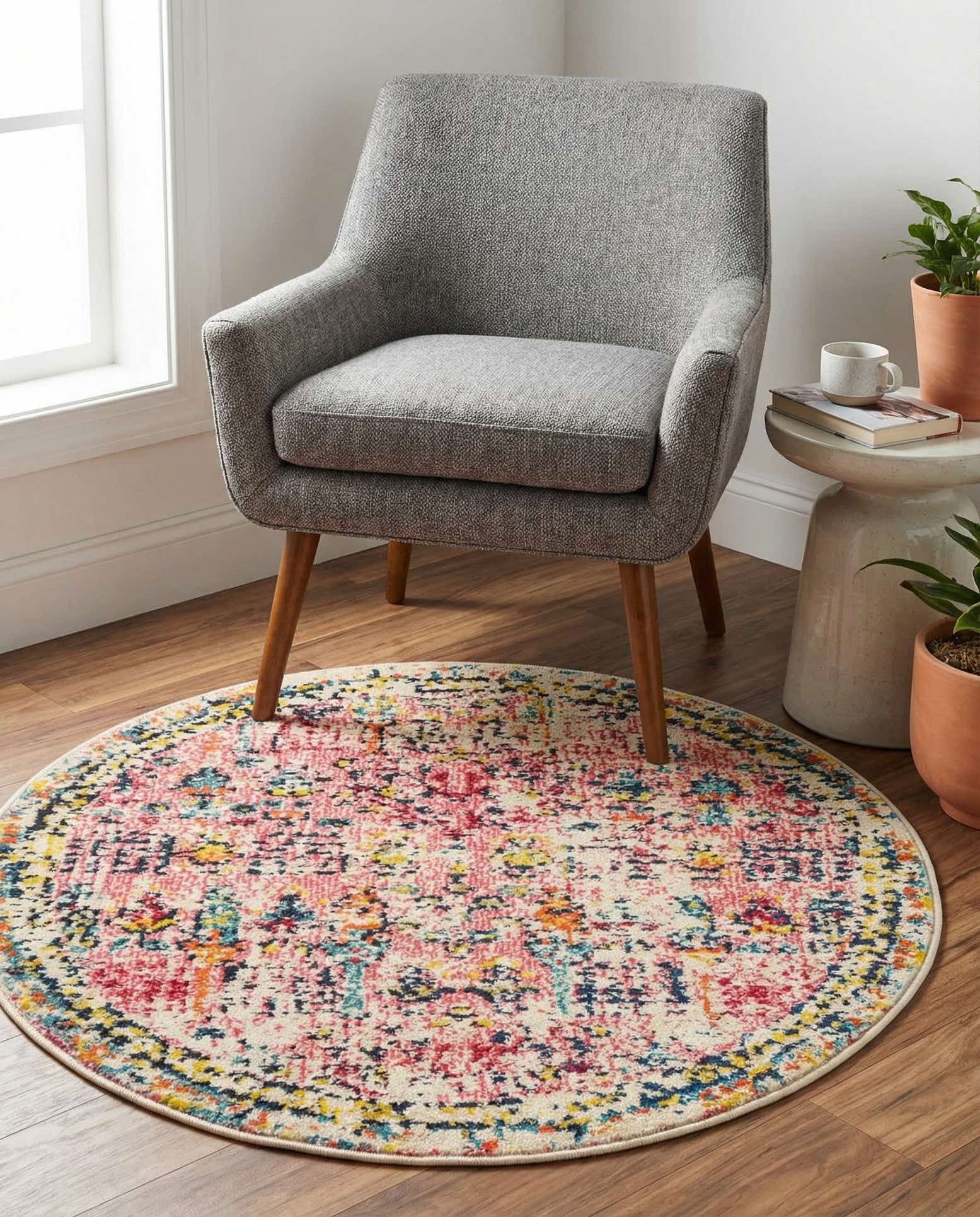 3' 3 x 3' 3 Washable Alta Round Rug