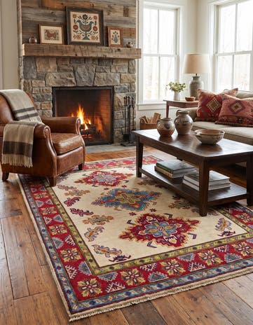120cm x 180cm Hand Knotted Kazak Rug