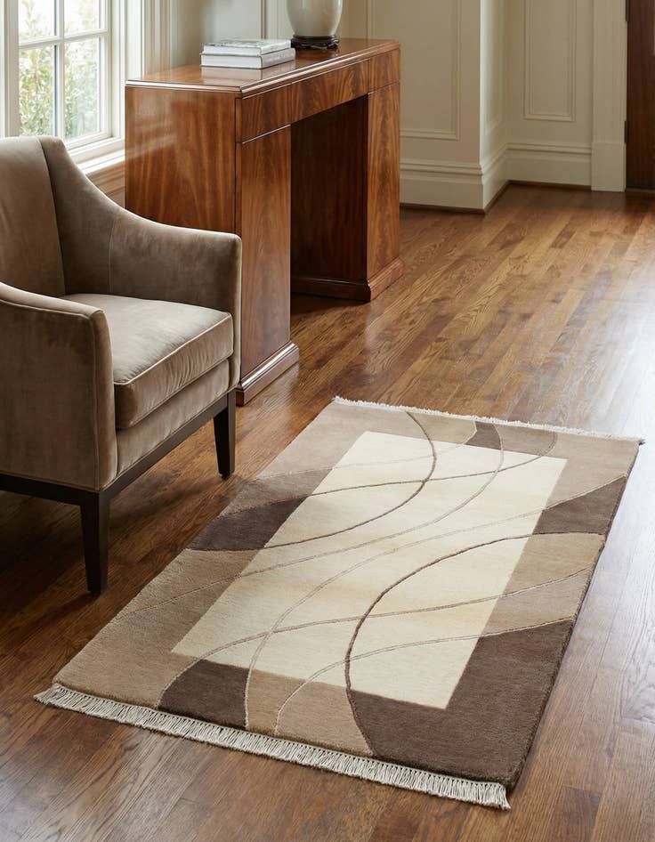 Detail image of 3' x 5' 1 Hand Knotted Darya Wool Rug