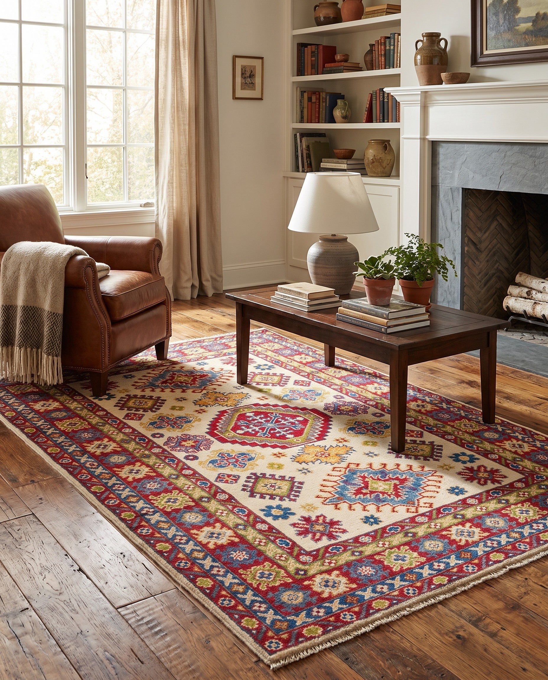 3' 10 x 6' 1 Hand Knotted Kazak Rug
