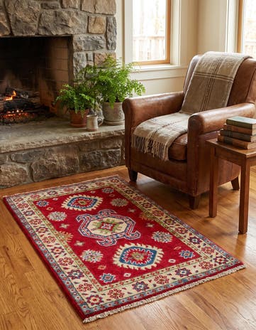 2' x 3' Hand Knotted Kazak Rug