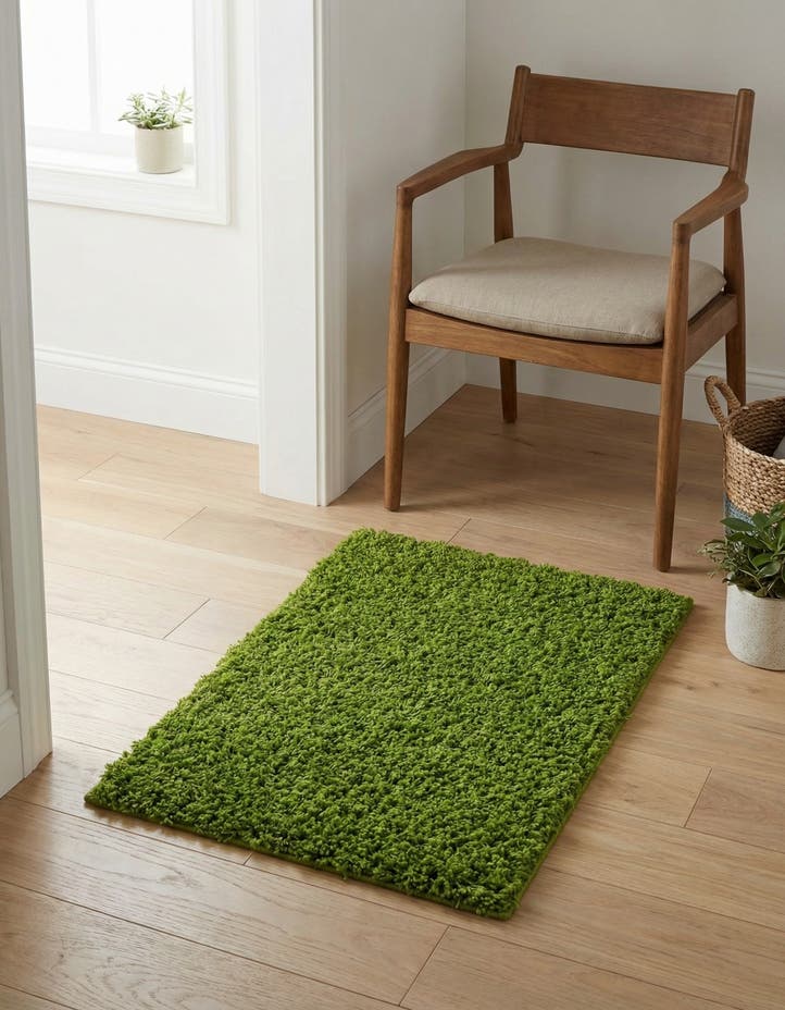 2' x 3' Solid Shag Rug