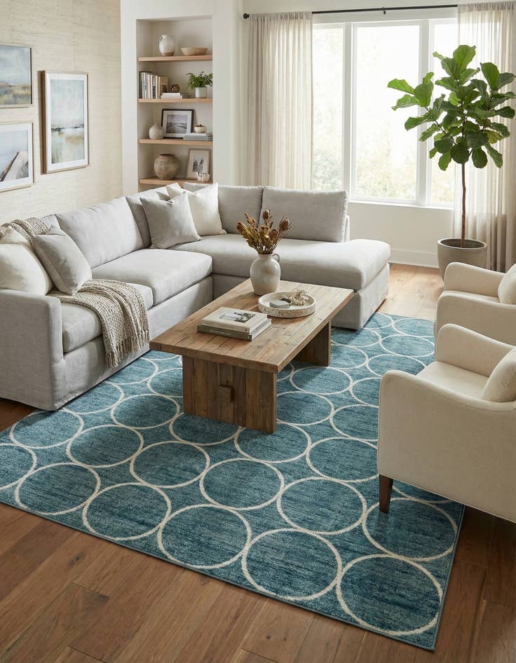 Detail image of 9' x 12' Lattice Trellis Rug