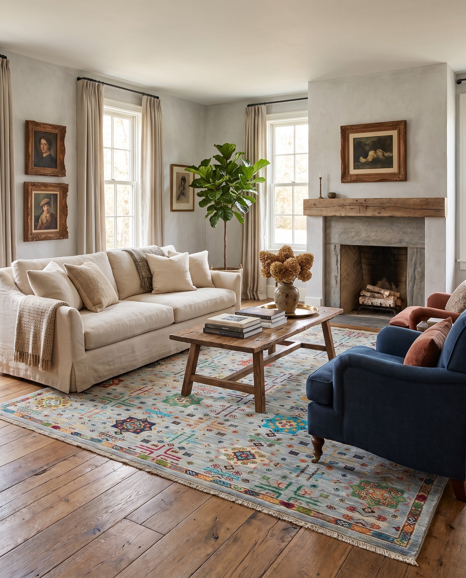 5' 9 x 7' 9 Hand Knotted Ariana Ziegler Rug