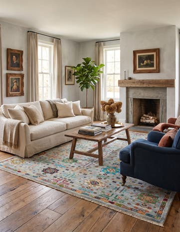 5' 9 x 7' 9 Hand Knotted Ariana Ziegler Rug