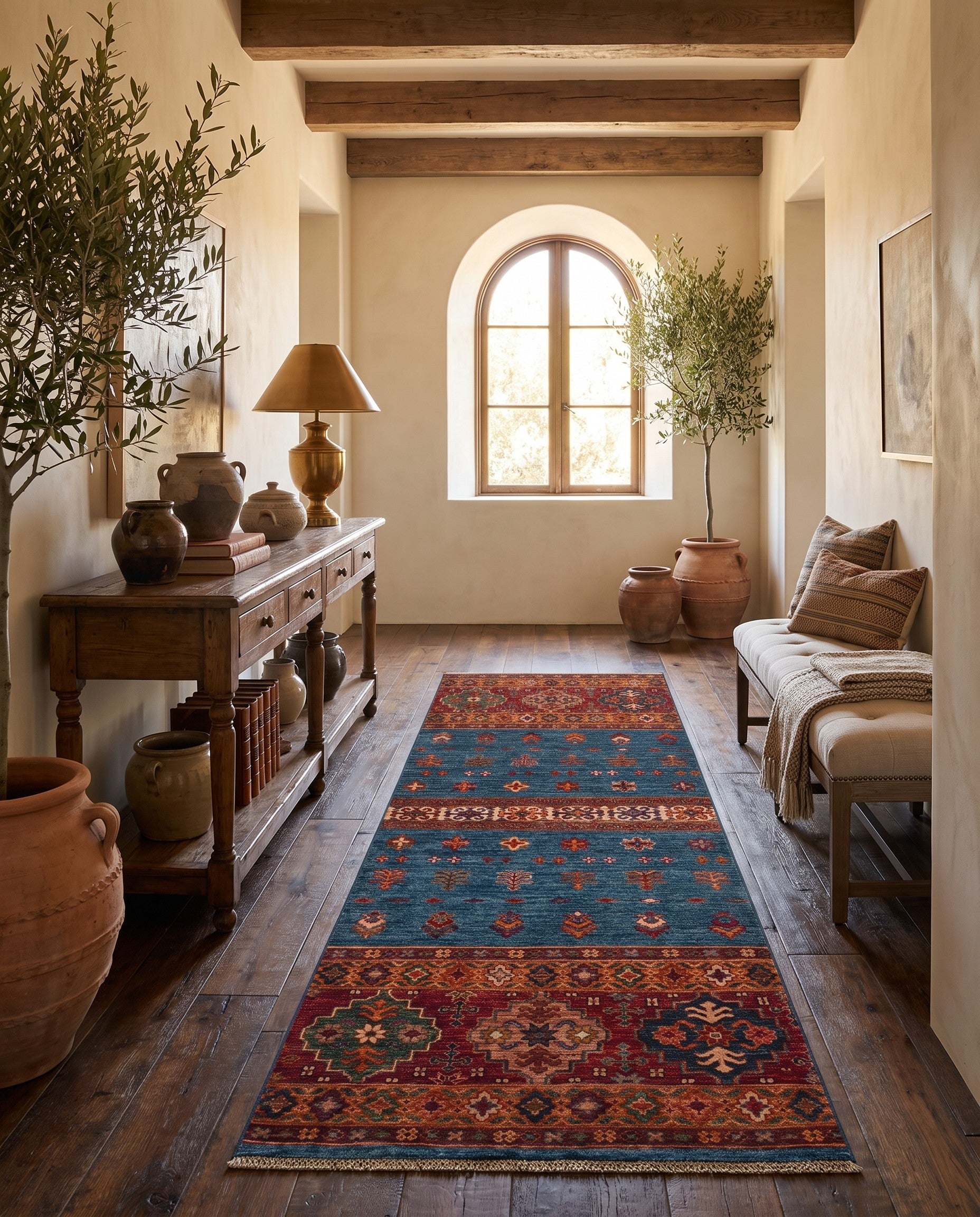 2' 6 x 6' 11 Hand Knotted Kazak Runner Rug