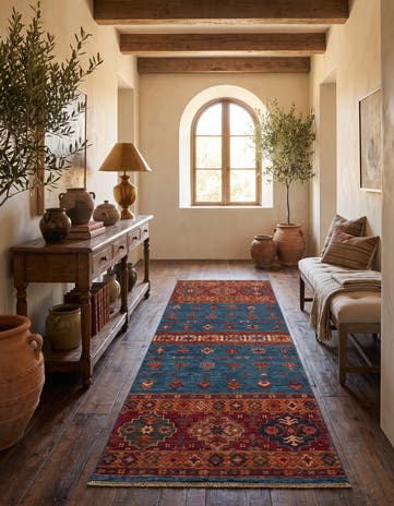 2' 6 x 6' 11 Hand Knotted Kazak Runner Rug