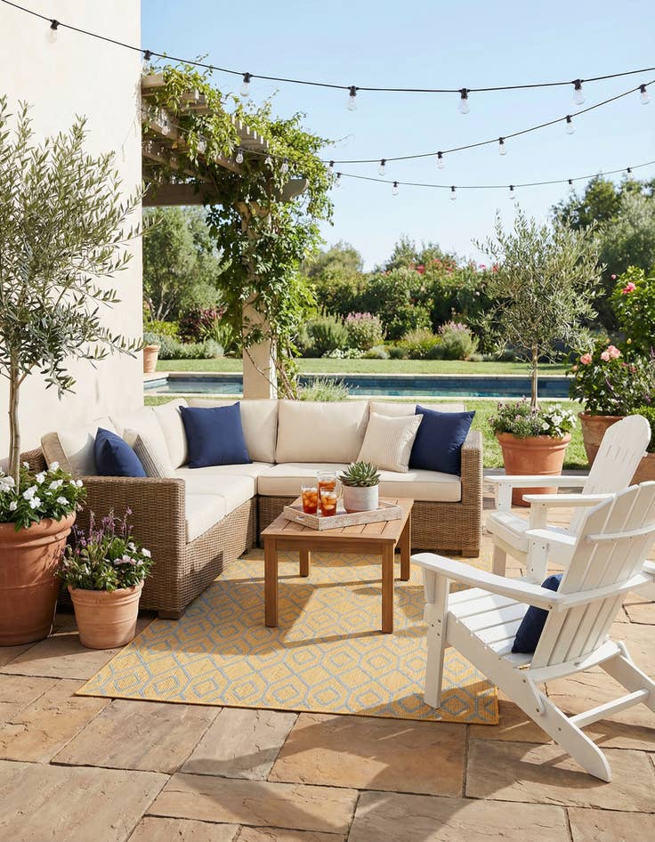 Detail image of 4' x 6' Easy-Clean Jill Zarin Turks and Caicos Indoor / Outdoor Rug
