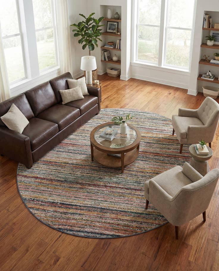 Detail image of 10' 2 x 10' 2 Gemstone Round Rug