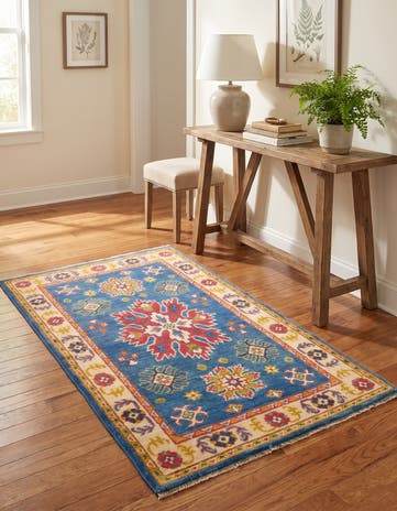 2' 7 x 4' 4 Hand Knotted Kazak Rug