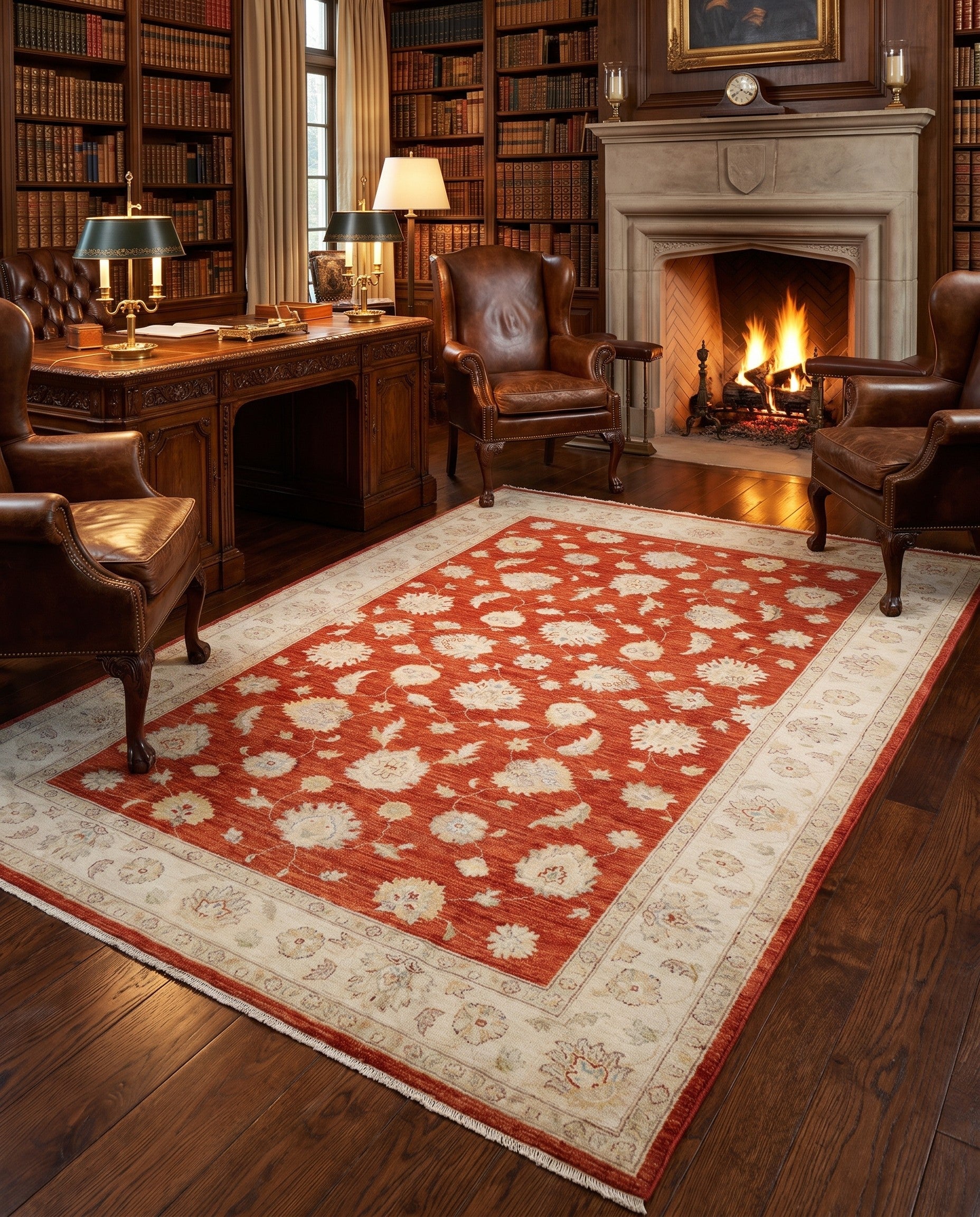 6' 8 x 9' 10 Hand Knotted Ziegler Rug