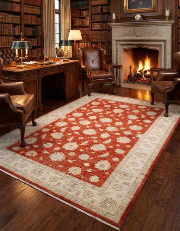 6' 8 x 9' 10 Hand Knotted Ziegler Rug